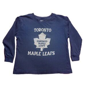 NHL Cotton Long Sleeve  Toronto Maple Leafs Hockey T-Shirt US 4